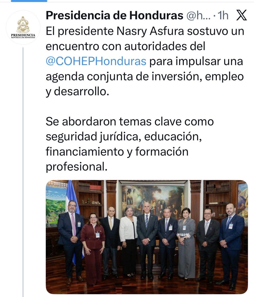 Empresarios se apuntan para impulsar agenda conjunta con el gobierno de Nasry Asfura …