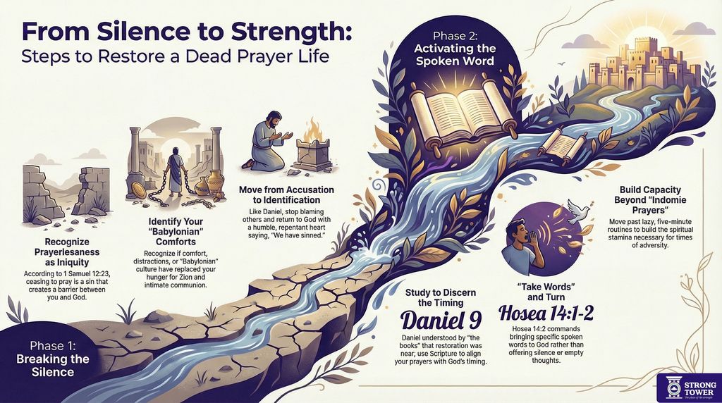 STRONGTOWERRCCG's tweet photo. Stop praying "Indomie prayers" (5-minute snacks) for a life that requires a feast of power. It’s time to "Take Words" and return to the Lord. 

Here are the steps to restore a dead prayer life https://t.co/Wl1Q8729Ua https://t.co/yEHYwWsfnz
