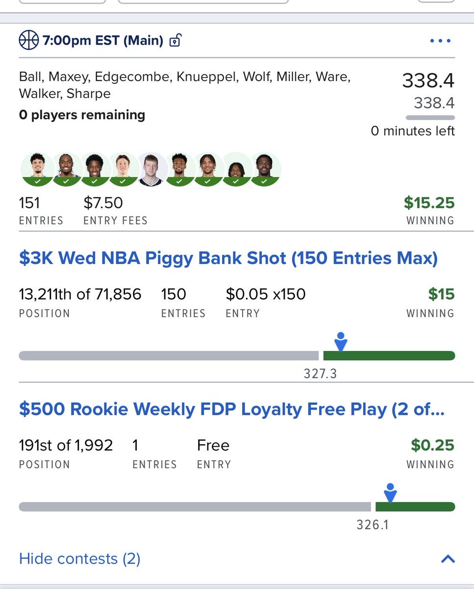 DFS_Rocket's tweet photo. Light night but double up✅ 
#NBA #DFS #GamblingTwitter #fanduel https://t.co/wcsdp2flSQ