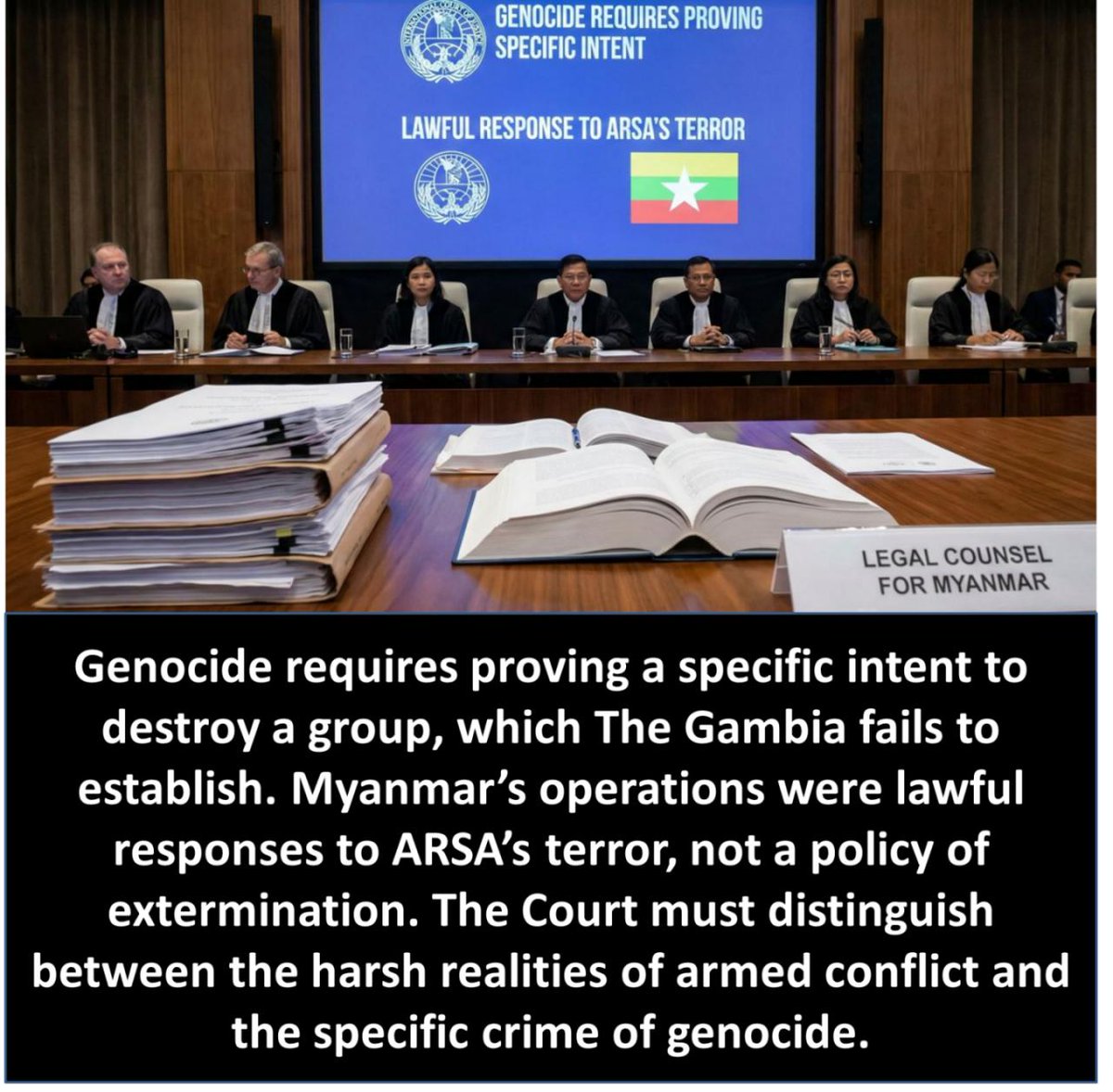 The International Court of Justice <a href="/CIJ_ICJ/">CIJ_ICJ</a> is guided by judges who are distinguished for their wisdom, dignity, and unwavering dedication to fair and lawful justice. #NECUTR #MyanmarFactCheck <a href="/OIC_OCI/">OIC</a>