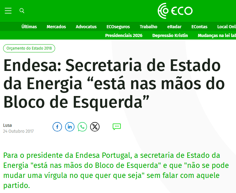 O que está a acontecer em Coimbra tem 2 nomes: António Costa e Catarina Martins.
Foi o Bloco que ditou o abandono da construção da Barragem de Girabolhos e foi António Costa que o permitiu para se manter agarrado ao poder.