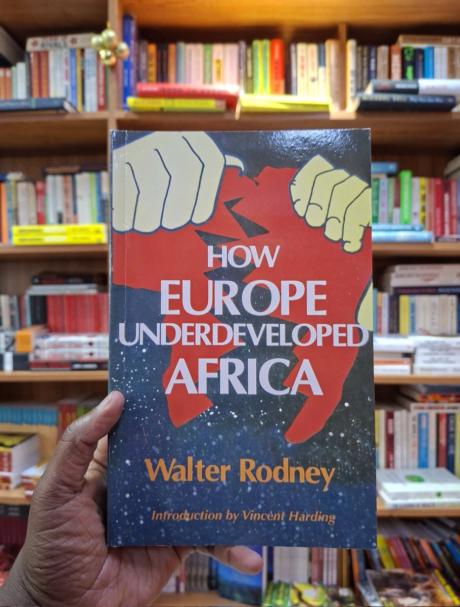 bennetowuonda's tweet photo. How Europe Underdeveloped Africa by Walter Rodney

As Rodney describes, African trade was central to its growth, most importantly through the slave trade from approximately 1445 to 1870, transforming Africa into a source of human raw material for the new colonies in North America and the Caribbean.

This read is a masterwork of political economy, detailing the impact of slavery and colonialism on the history of international capitalism. In this classic book, Rodney makes the unflinching case that African maldevelopment is not a natural feature of geography, but a direct product of imperial extraction from the continent, a practice that continues up into the present. 

Meticulously researched, How Europe Underdeveloped Africa remains an unshakably relevant study of the so-called “great divergence” between Africa and Europe, just as it remains a prescient resource for grasping the the multiplication of global inequality today.