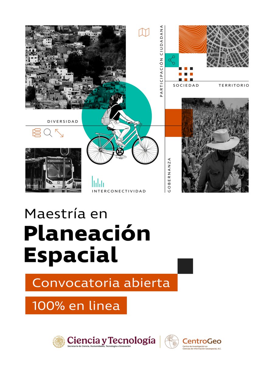 CentroGeo_'s tweet photo. Adquiere las herramiantas que te permitan proponer acciones en beneficio de un desarrollo territorial sustentable, con equidad y justicia social.
Convocatoria abierta.
https://t.co/pPTflnuRnn https://t.co/v0TbTRggqB