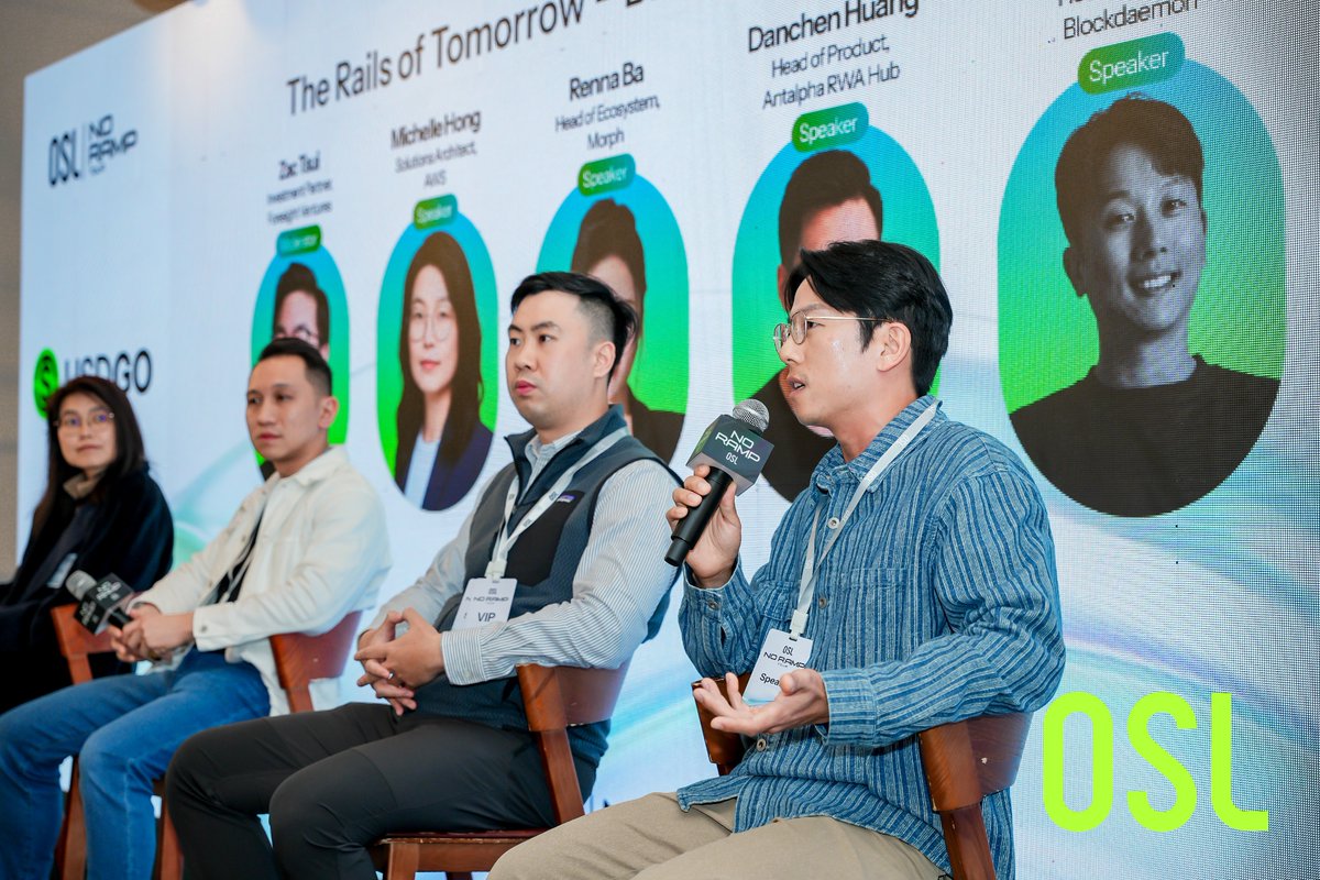 Will blockchain replace SWIFT — or redefine it?

At the OSL No Ramp Tour, Zac Tsui (<a href="/ForesightVen/">Foresight Ventures ​</a>) joined Michelle Hong (<a href="/AWS_HongKong/">AWS Hong Kong</a> ), Eric Cheung (<a href="/MorphNetwork/">Morph</a> ), Danchen Huang (<a href="/AntalphaRWAHub/">Antalpha RWAHub</a>), and Glenn Woo (<a href="/BlockdaemonHQ/">Blockdaemon 😈</a>) to discuss the next 5 years of financial