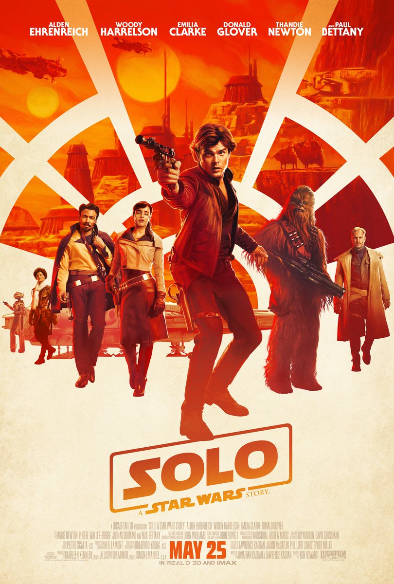This past week I finally got around to watching the two Star Wars movies I haven't seen. Enjoyed both but slightly preferred Solo. Han is just my favorite, he's my guy. Sometimes falls into "wow he got everything notable and iconic about himself in a weekend" but its fun