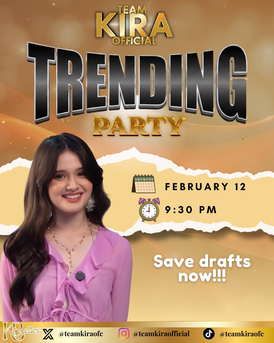 TeamKiraOFC's tweet image. EYES HERE 👀

She is finally back! Watch as Kira Balinger spreads beauty and grace inside the PBB house tonight.

ARE YOU READY KIRABELLES? 🌻
Join us tonight at 9:30 PM sharp for our comeback trending party together with Kira’s comeback inside Kuya’s house. 

See you later. 💛✨