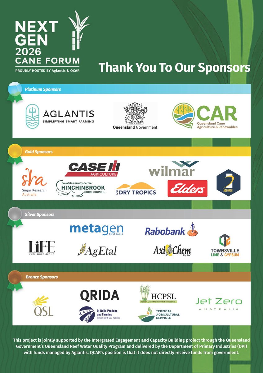 🚜🌾 NextGen Cane Forum 2026

This one’s built for growers.

No fluff. No corporate talk. Just practical ideas, new tech you can actually use, and real conversations with other cane farmers about what’s working — and what’s not.

From automated irrigation and on-farm efficiency