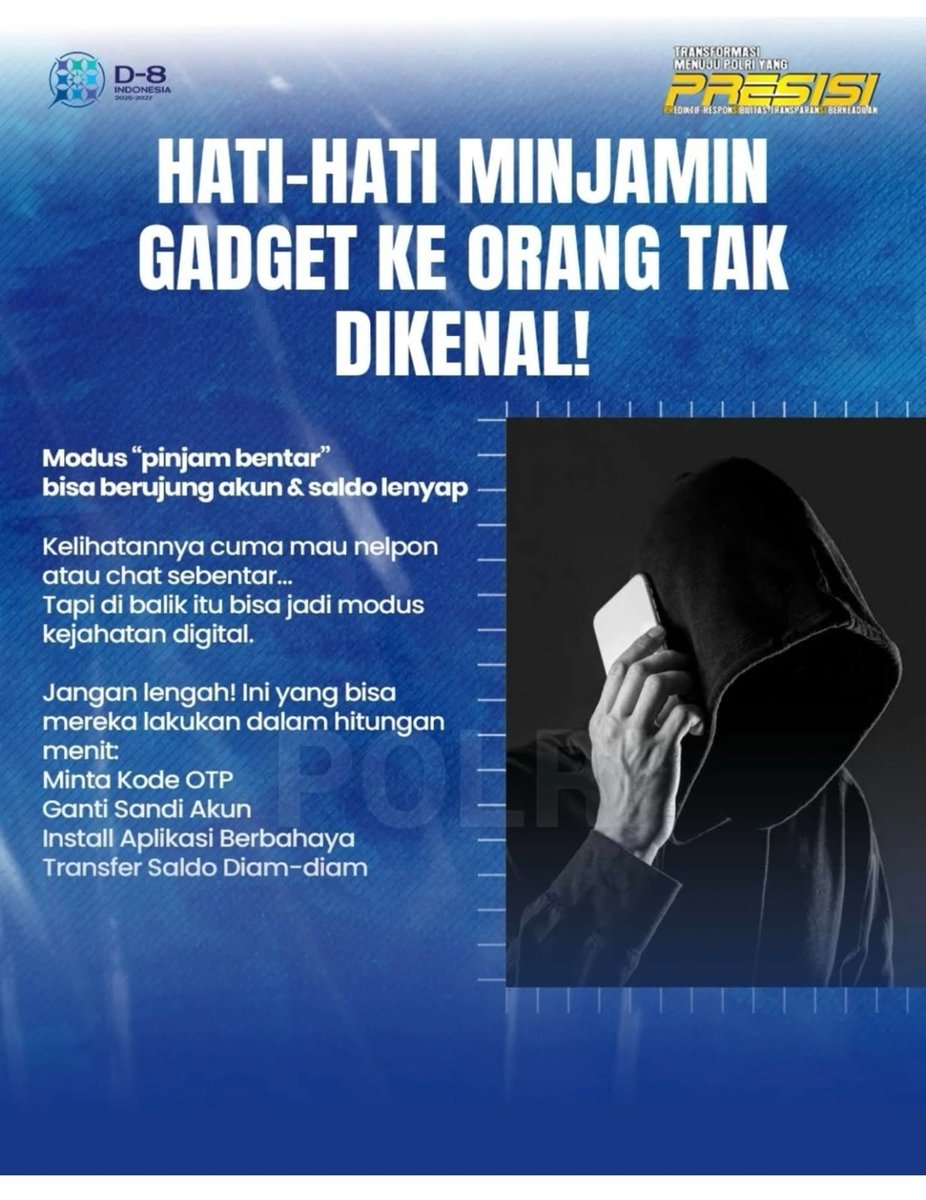 Genea7707's tweet photo. Zaman selatan kejahatan semakin banyak macamnya, penipu semakin upgrade menyesuaikan era digital yang semakin canggih. Jadi hati-hati ajalah dimana pun kita berada harus aware.  #AwasKejahatanDigital Waspadai Modus Terkini https://t.co/XlFWoBiz0O