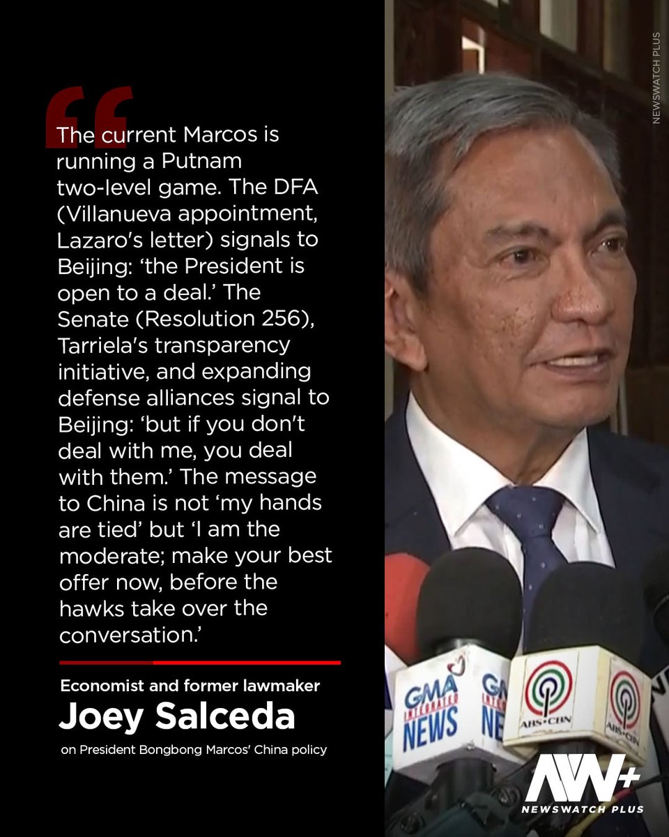 READ: Economist and former lawmaker Joey Salceda says President Bongbong Marcos' decision to have multiple spokespeople for the West Philippine Sea give him leverage, not constraints in negotiations. | <a href="/Lois_Calderon/">Lois Calderon</a>