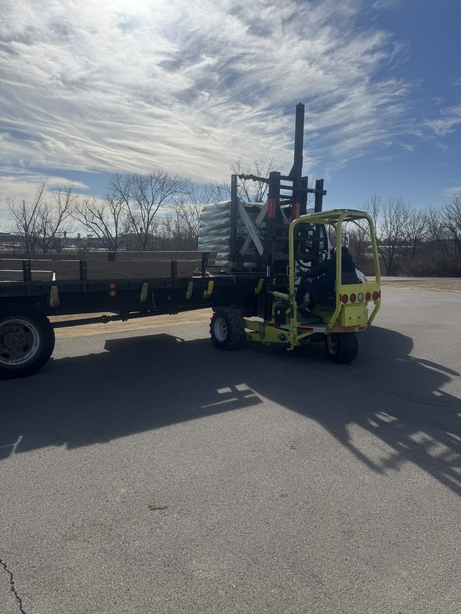 Big time donation from a <a href="/CityofGlenpool/">City of Glenpool</a> citizen! A pallet of conditioner for the field. #OpeningDay is a few short weeks away! #BrickByBrick