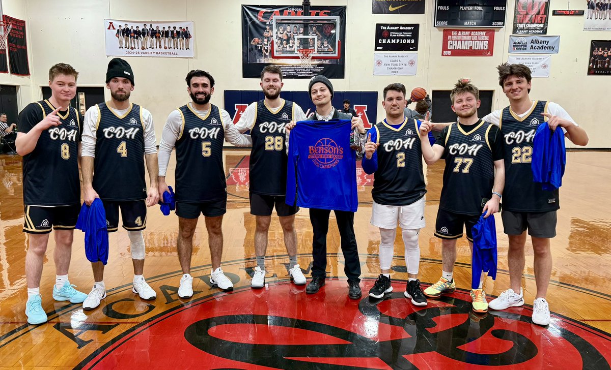 BensonsESS's tweet photo. Congratulations to Capital District Heating!!  Benson Men’s Basketball Fall Session Champions!  MVP: Nick Debrino , Coach of the Year: Angelo Chiera, Solid season &amp; nice game 3 win! https://t.co/MIp7BPFzOh