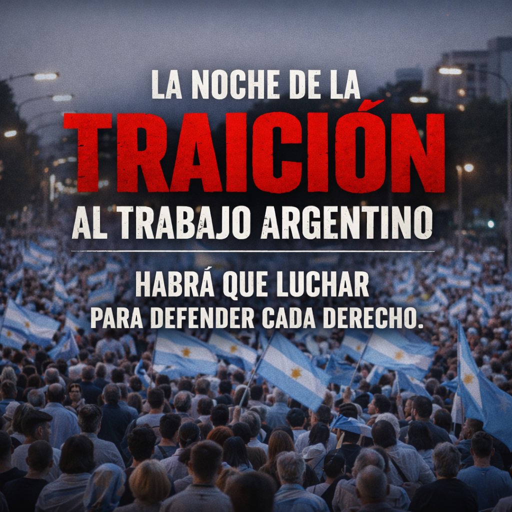 NitoArtaza's tweet photo. Hoy no se modernizó nada.
Hoy se votó contra quienes sostienen este país trabajando. https://t.co/EOM7sH2Z1m