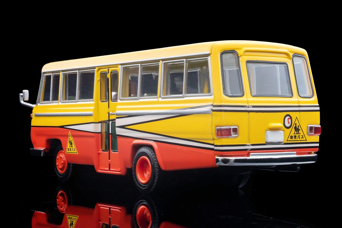 LV-N60b 日産 シビリアン幼稚園バス（黄／赤） 1/64スケールで2026年7