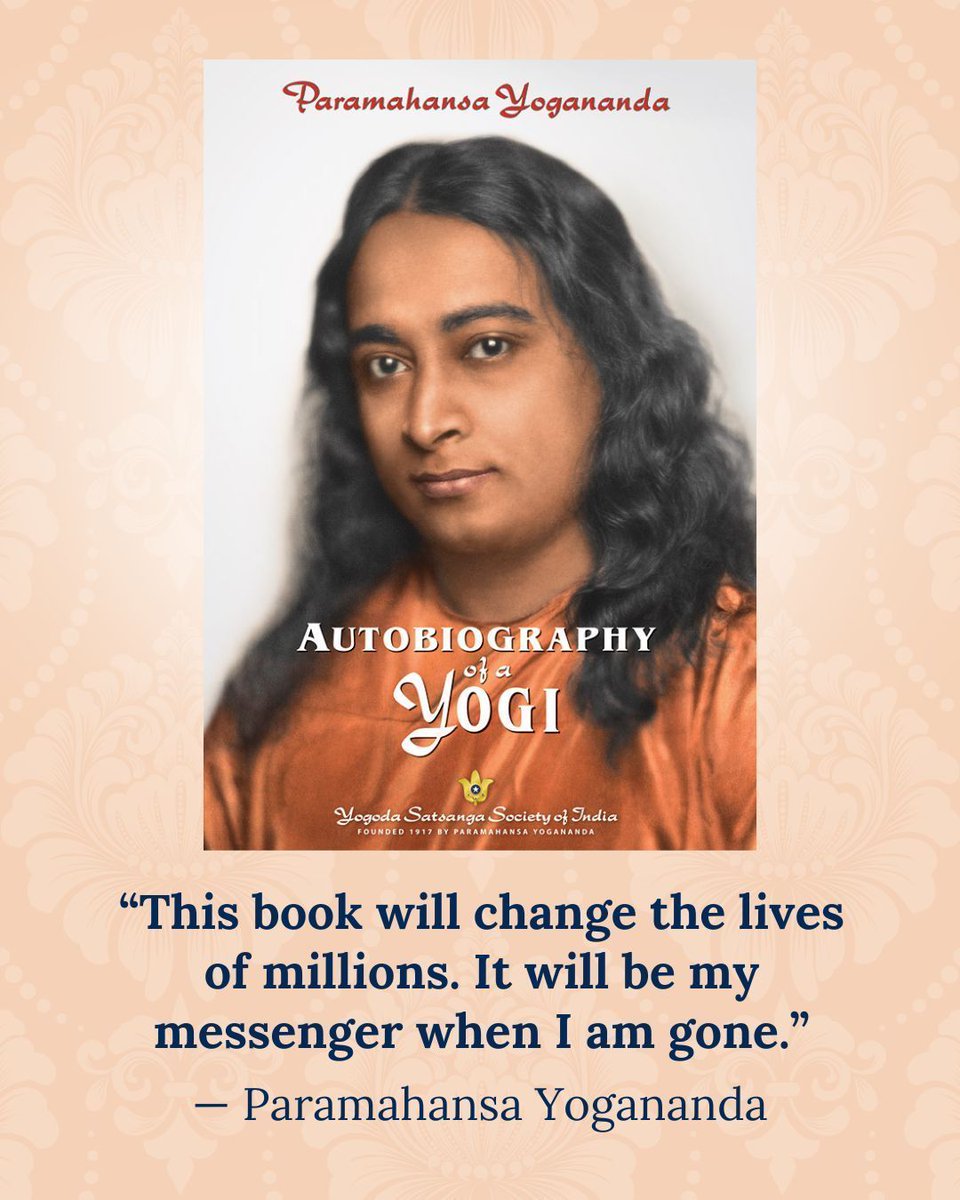 yoganandayss's tweet photo. “This book will change the lives of millions. It will be my messenger when I am gone.” — Paramahansa Yogananda

“Autobiography of a Yogi” by Paramahansa Yogananda was honoured as one of the “100 Best Spiritual Books” of the 20th century. Now translated into more than 50 languages, this masterpiece of universal spirituality continues to touch millions of readers around the globe.
Discover or rediscover “Autobiography of a Yogi” today: https://t.co/232UJWv6GD 

And let us know in the comments: What does “Autobiography of a Yogi” mean to you?

#Yogananda #AutobiographyOfAYogi #meditation #spirituality #YSS