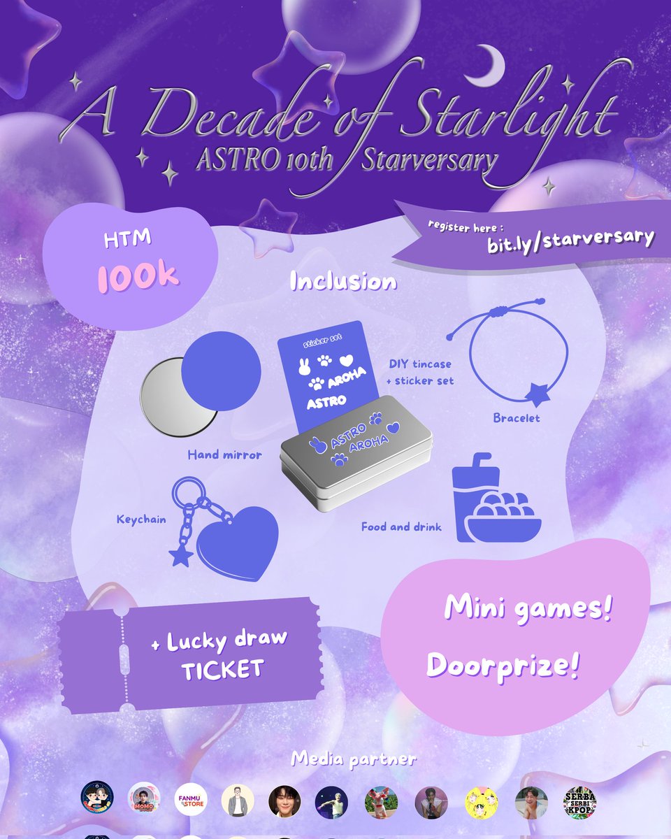 CassieAROHA's tweet photo. ⋆˙⟡𝒜 𝒟𝑒𝒸𝒶𝒹𝑒 𝑜𝒻 𝒮𝓉𝒶𝓇𝓁𝒾𝑔𝒽t ⋆˙⟡

      ✨Astro 10th Starversary✨

           by @starversary_id

📅 Sabtu, 07 Mar 2026

⏰ 14:30 WIB

📍Cozwin Cafe &amp; Ice Cream, Jakarta

💸: 100k (Limited Slot)

RSVP: https://t.co/VHyMubQwQY

#아스트로 #ASTRO https://t.co/zoa6wiwq8y