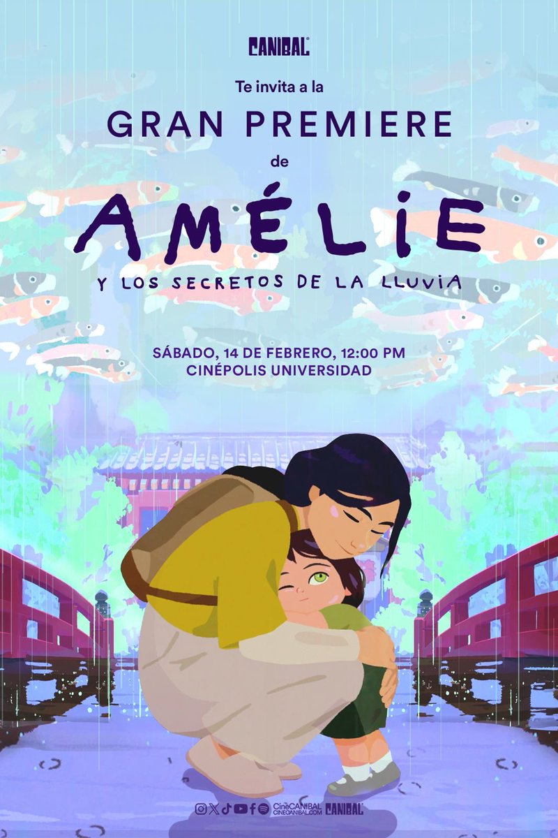 ⚠️ CINE GRATIS ⚠️
Tenemos 15 pases dobles para la premiere de #AmelieYLosSecretosDeLaLluvia Solo deberás:

•Seguir nuestras redes, las de <a href="/cineCANIBAL/">Cine CANÍBAL®</a> y <a href="/TConnectionMX/">Time Connection</a>
•Dar RT, ❤️ y comentar el nombre de su acompañante
•Mandar a DM nombre completo,  SS de los pasos anteriores.