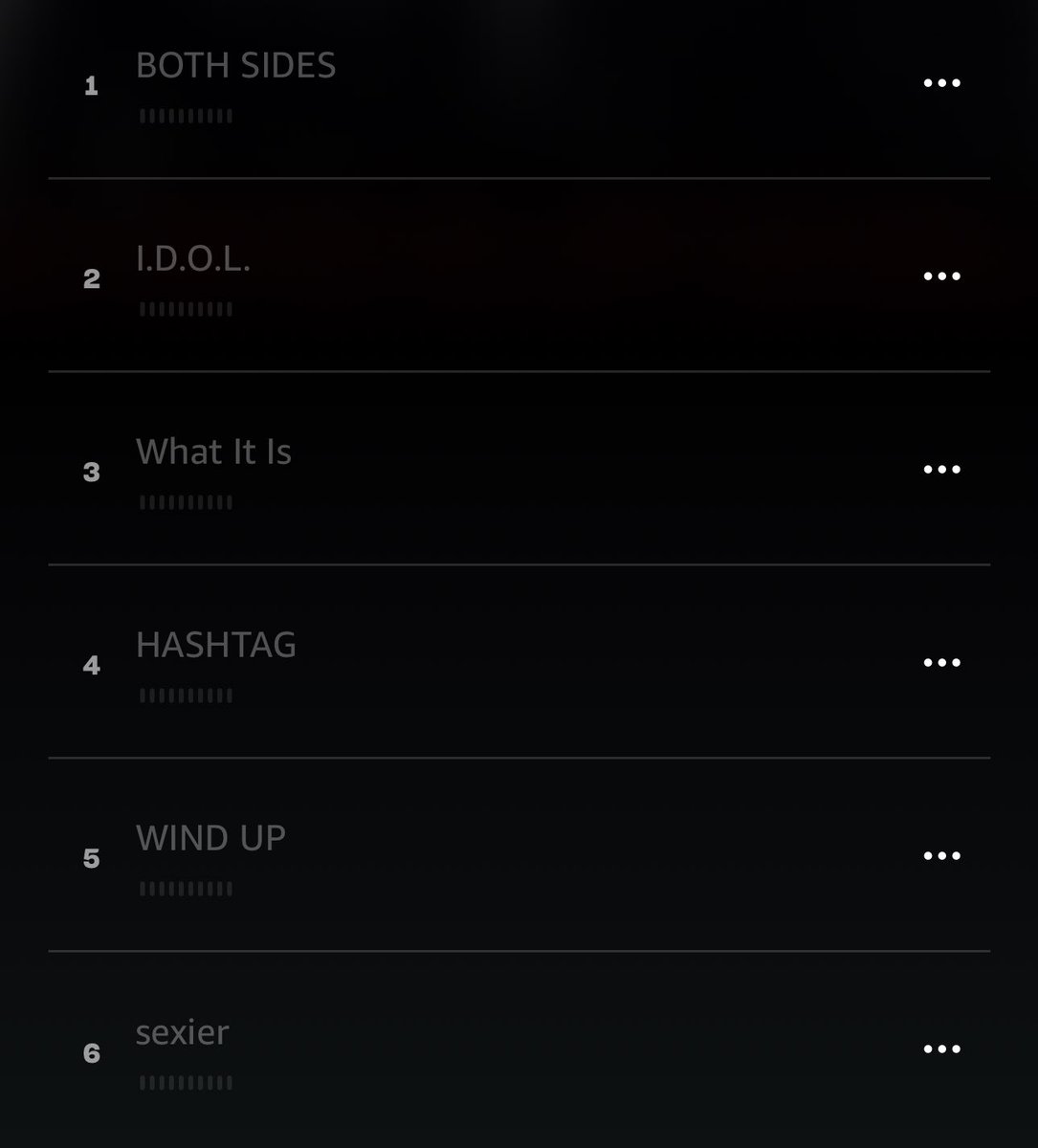 NCT JNJM 
BOTH SIDES - The 1st Mini Album 트랙리스트

1 BOTH SIDES
2 I.D.O.L.
3 What It Is
4 HASHTAG
5 WIND UP
6 sexier