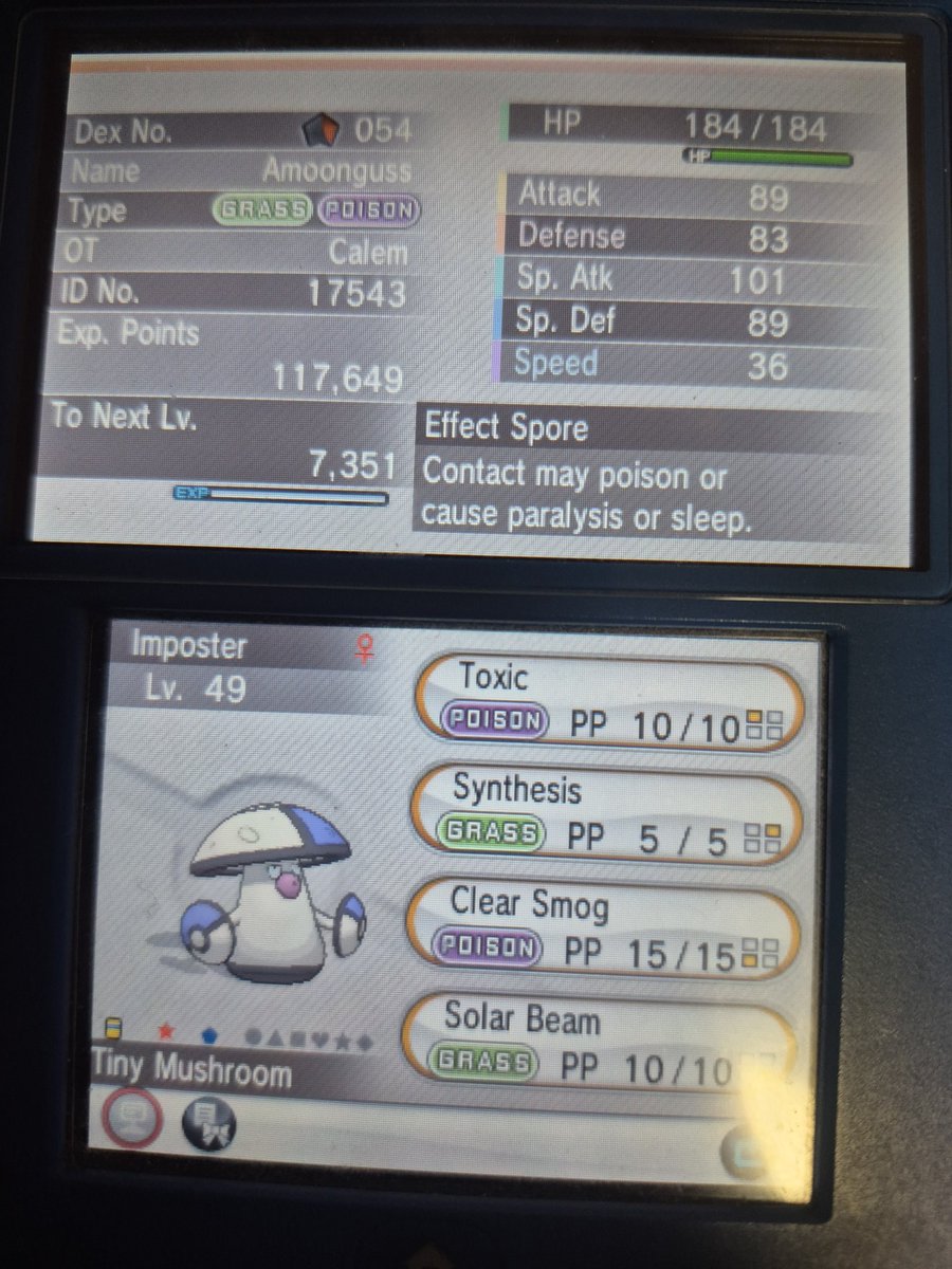 Was playing pokemon when I ran into a rather sus pokemon (second shiny ever caught btw)