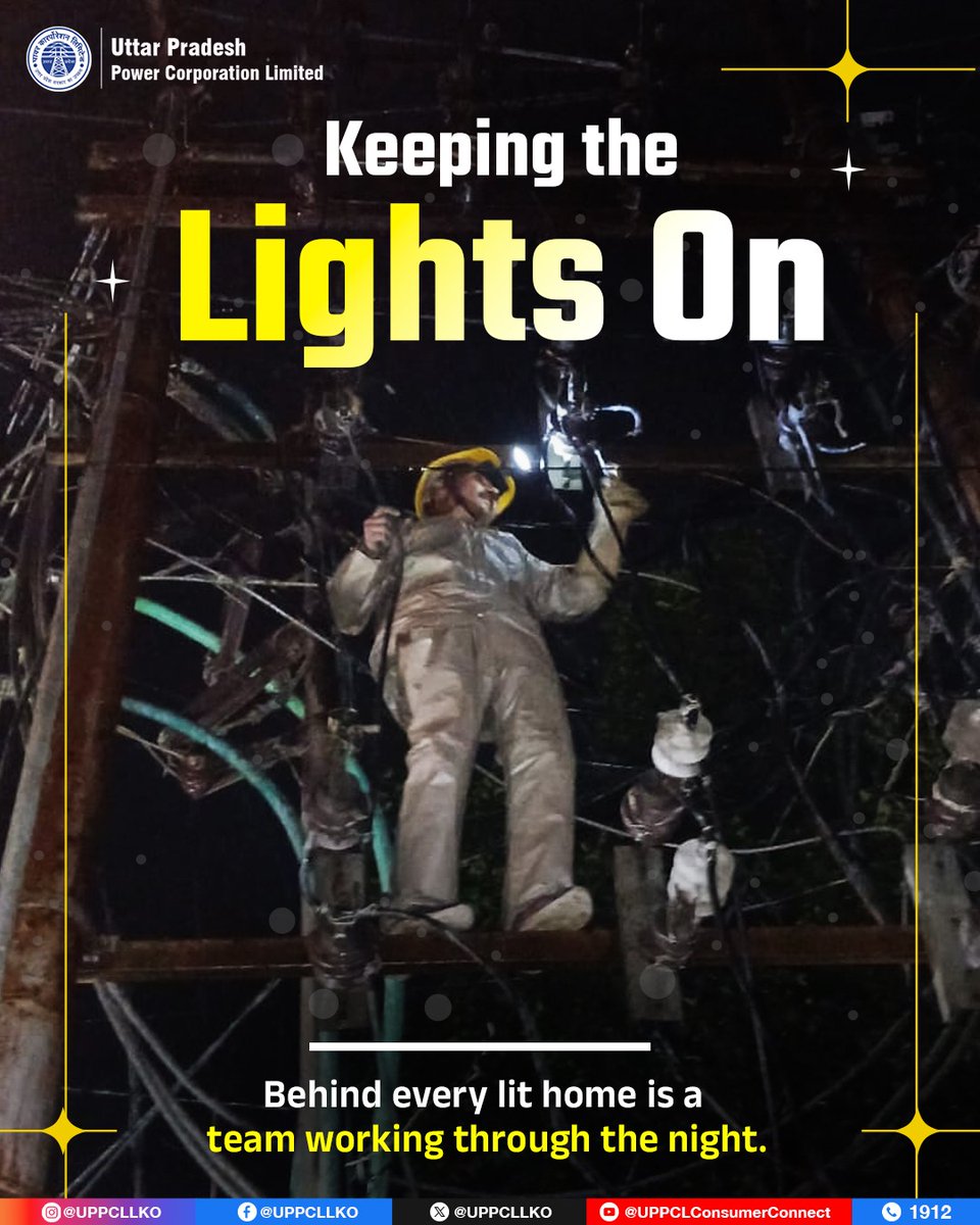 puvvnlsonbhadra's tweet image. While the state rests, our teams remain on duty to keep the power running smoothly. Continuous effort ensures reliable electricity, day and night.

#UPPCL #ReliablePower 

@CMOfficeUP
@EMofficeUP
@aksharmaBharat
@mduppcl