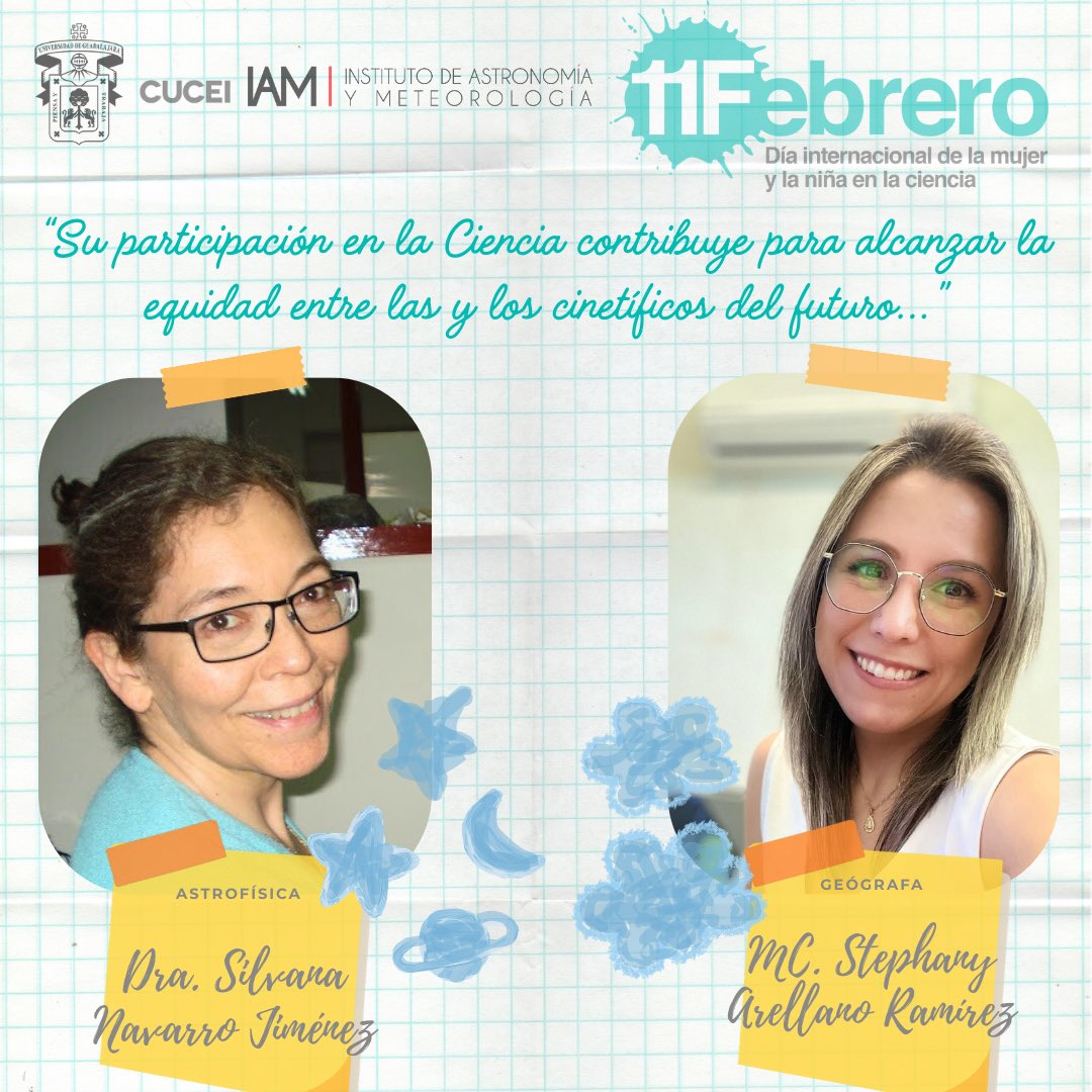 IAM_UdeG's tweet photo. 👧🏻👩🏻🔭🗺️11 de Febrero #F11 
Día Internacional de la Mujer y la Niña en la Ciencia  
☝🏼🤓 La participación y reconocimiento de las mujeres científicas del presente, contribuye para fomentar la equidad de las y los científicos del futuro… https://t.co/eClHV0zawv