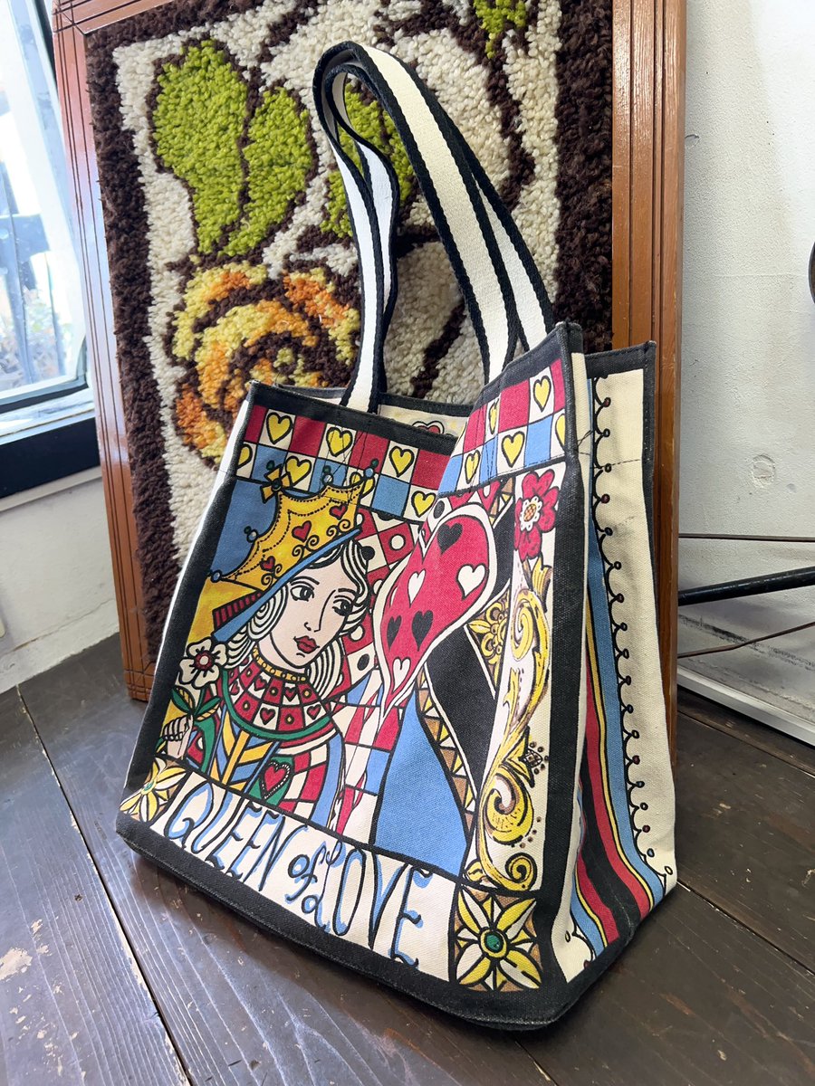 トランプモチーフ キャンバストートバッグ♥️ 全面柄が可愛い