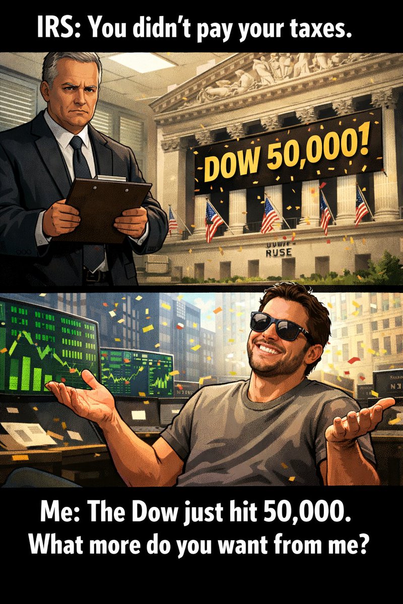 <a href="/AGPamBondi/">Attorney General Pamela Bondi</a> Bondi 
IRS: You didn’t pay your taxes.
Me: The Dow just hit 50,000, what more do you want from me?