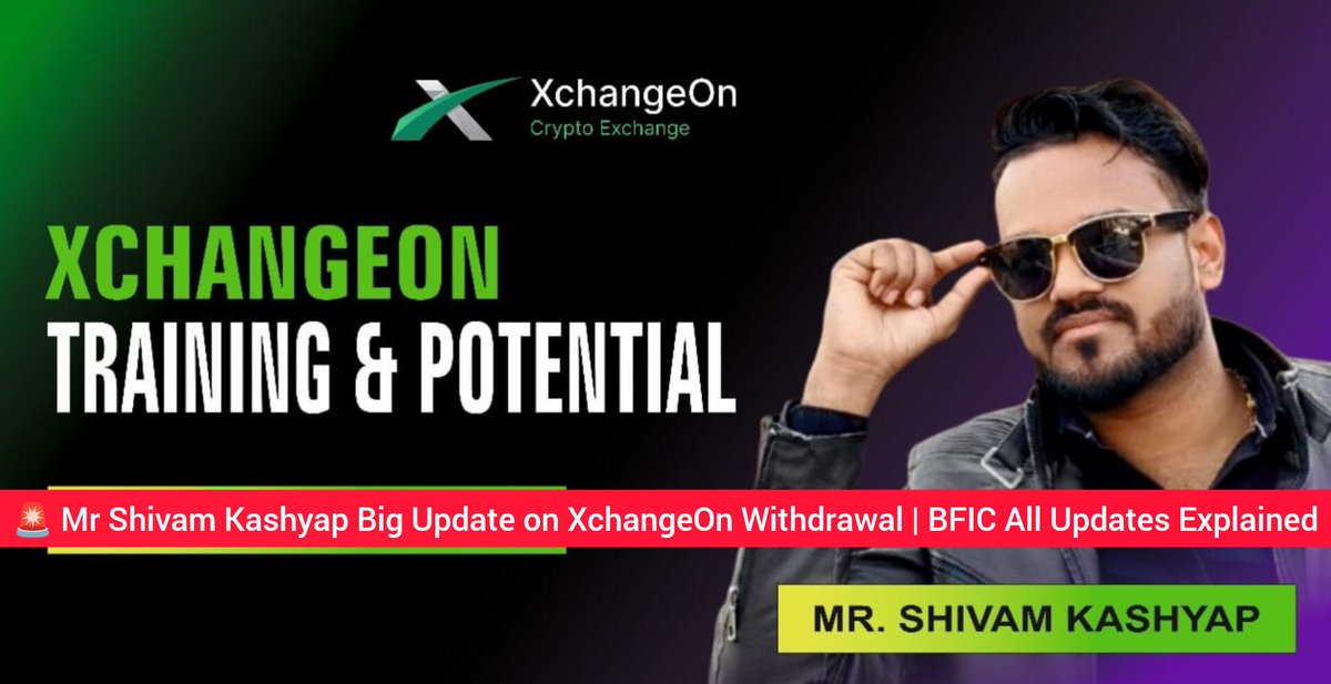 parwez_moh59850's tweet photo. 🚨 Big Update!

Mr Shivam Kashyap shares latest update on XchangeOn Withdrawal, Blove &amp; BFIC 🔥

🎥 Watch Now:
https://t.co/dHP50YGfzp

RT &amp; Share ✅
#XchangeOn #WithdrawalUpdate #BFIC #Blove #CryptoNews #Taik 🚀 https://t.co/XA8gR6CXtk