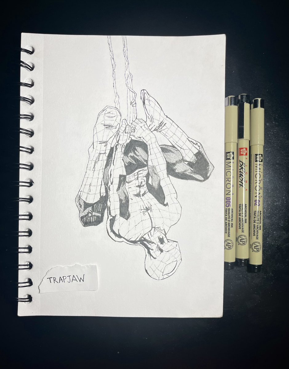 trapjawzz's tweet photo. Support a 15 yo artist? Spiderman!! #SpiderManBrandNewDay #Spiderman #art #Marvel #sketchbook https://t.co/QjQ3yD5joJ
