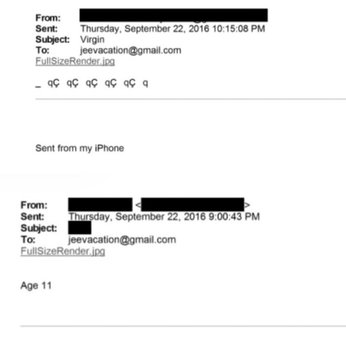 BBMagaMom's tweet image. 🚨EPSTEIN: This is absolutely vile!!! Redacted emails between Epstein and someone else about an 11-year-old virgin, with this redacted picture of him and some young girl child as the attachment….

I’m telling you, You’re not angry enough.