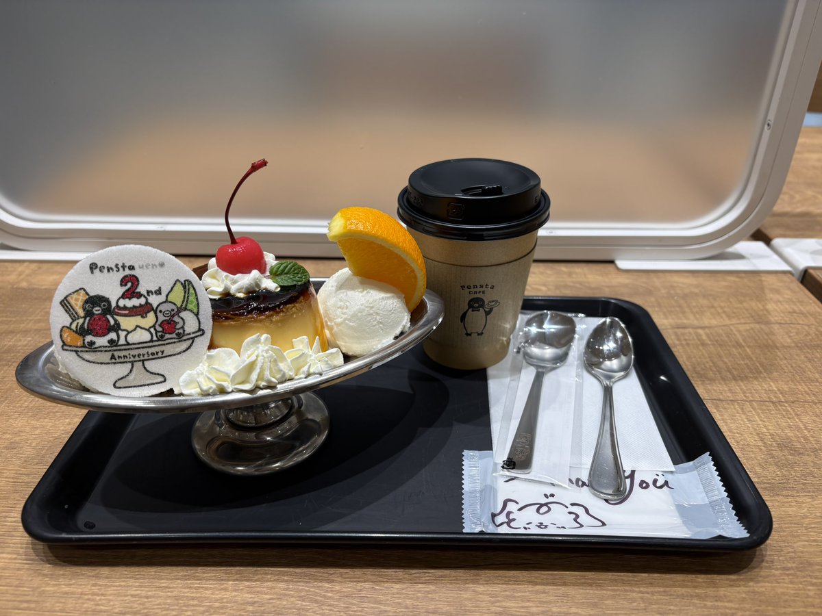 フォロワーさんに教えてもらったペンスタカフェ来た！！ 可愛い😍