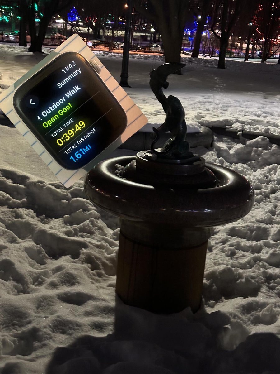 MartinaCurtin's tweet photo. Day 42 of #100DaysOfWalking.
A loop around the Public Garden fountains tonight.
#publicgardenboston #winterinboston #outdooorgirl #bekind
@NewstalkFM @NTBreakfast https://t.co/7ssCWYoZcP