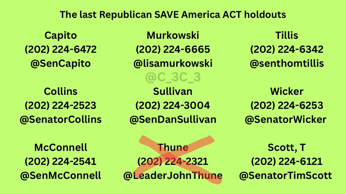 C_3C_3's tweet image. Updated!

Thune is in!