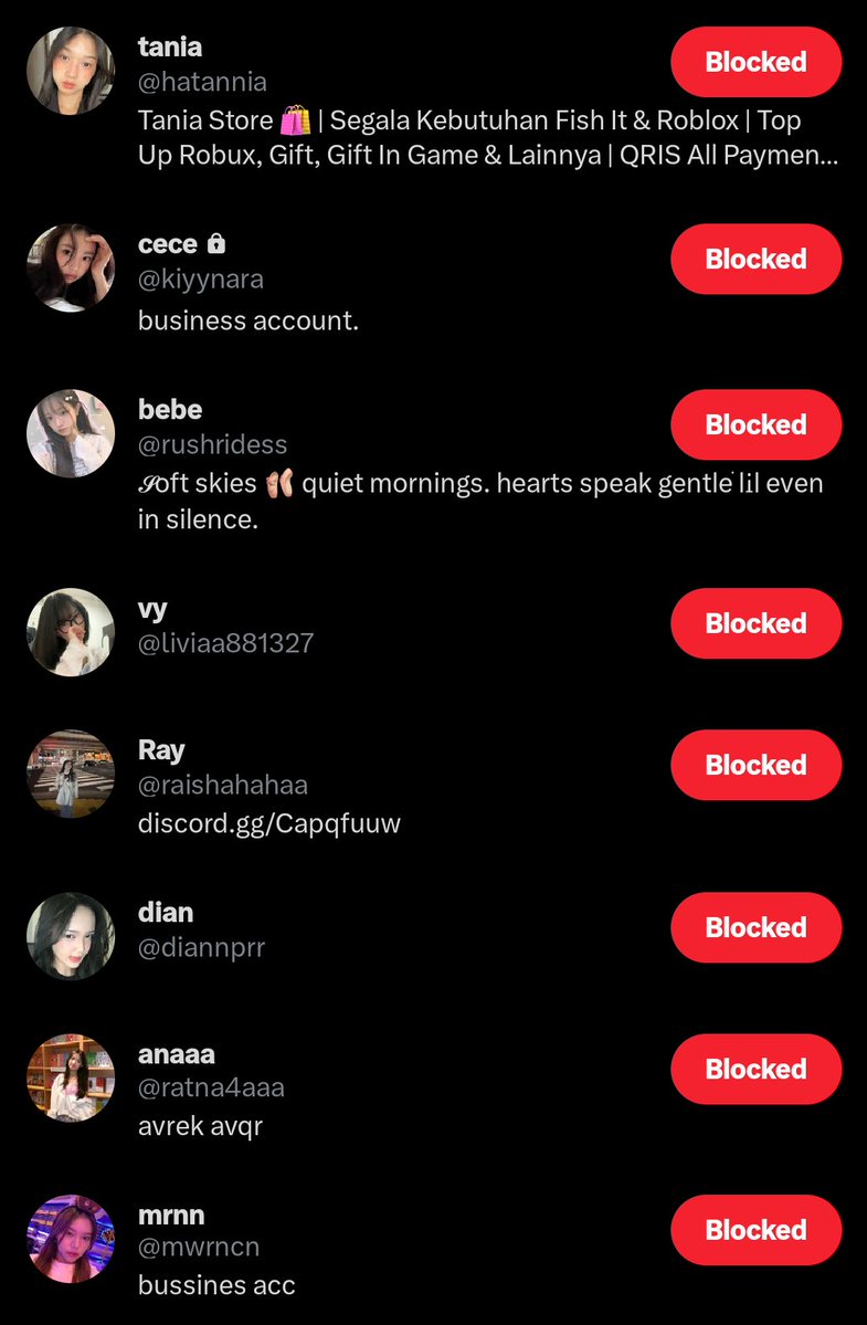 dduskwire's tweet image. be aware sama akun-akun di bawah yaa tmntmn, langsung di block aja!