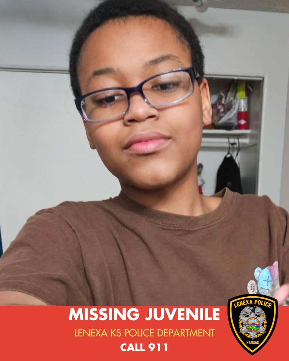 LenexaPolice's tweet photo. The Lenexa KS Police Department is seeking information on the whereabouts of Eli Purnell, 13 years of age.

Eli was last seen Wednesday, Feb. 11, at approximately 12:45 a.m., leaving his residence in the 9500 block of Halsey Street in Lenexa.

Eli is a 13-year-old male, approximately 5’1” tall and 120 lbs. He was last seen wearing a black and green coat and gray sweatpants.

At this time, information indicates Eli has run away, and no foul play is suspected. However, his family is concerned for his welfare.

Anyone with information on Eli's whereabouts is asked to call 911.