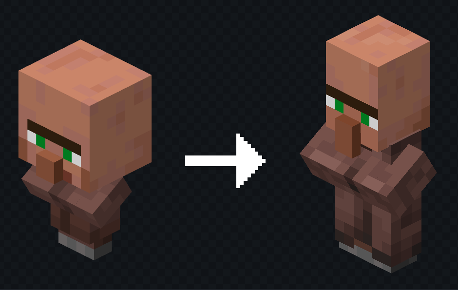 Baby villager 
#Minecraft