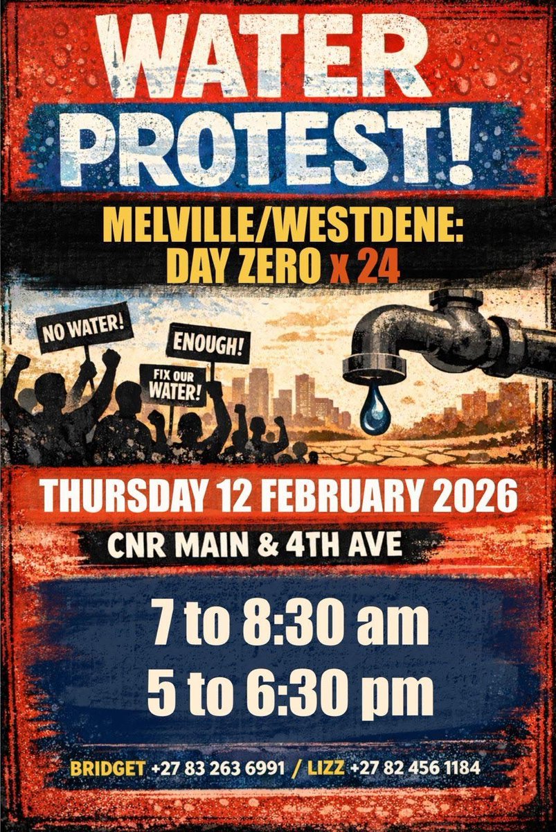 ilovemelville's tweet photo. Melville #WaterProtest Day 2; Day 25 without water in our pipes... @Lesufi how is your shower this morning? Let's not forget, its #DayZero in @CityofJoburgZA with No Water @JHBWater @GautengProvince https://t.co/Wic3EfSYYG