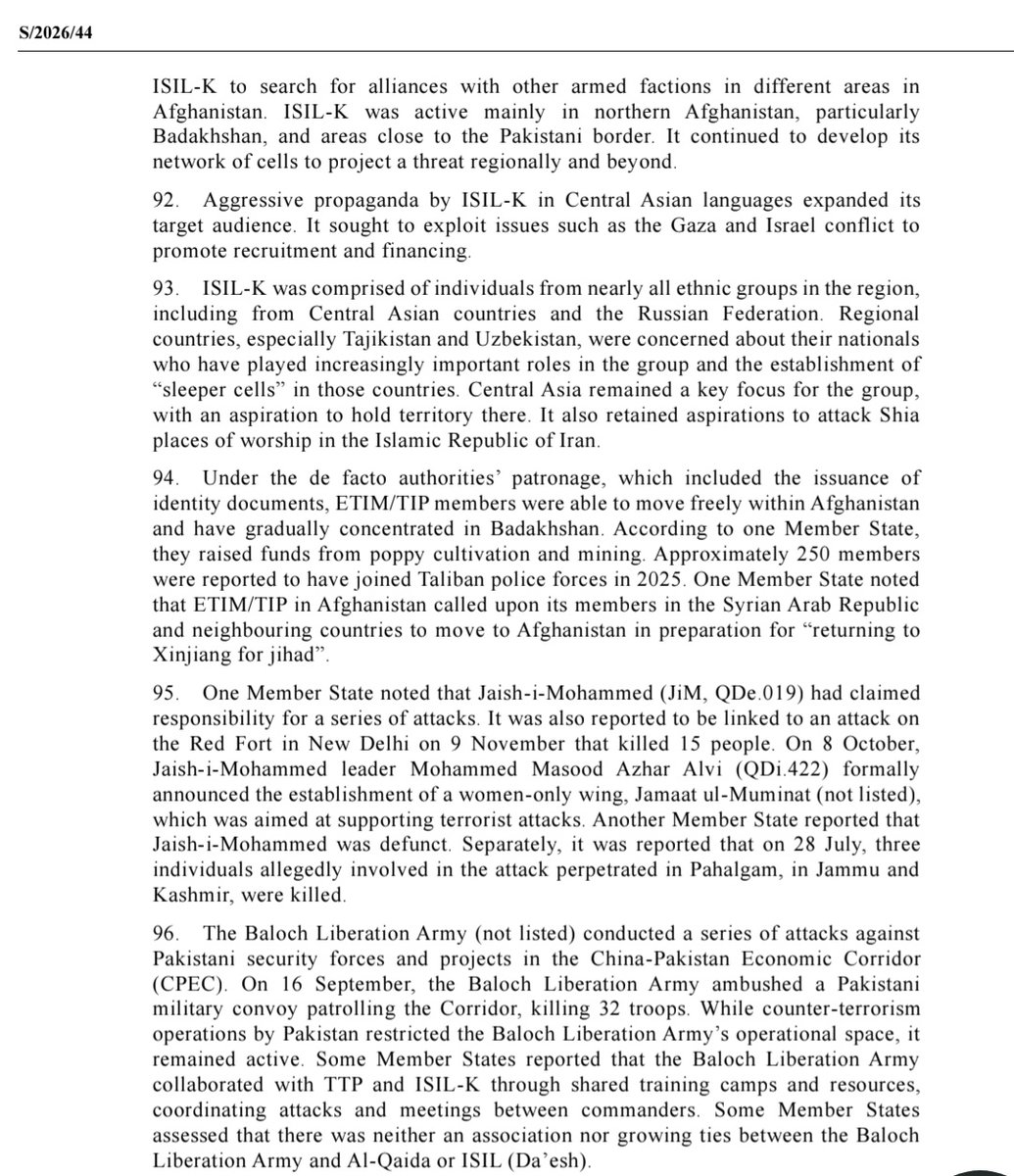 JethmalaniM's tweet photo. The UNSC Sanctions Monitoring Team has now formally flagged Pakistan-based Jaish-e-Mohammed’s role in the November 10, 2025 Red Fort terror attack. Let that sink in! This is no longer India’s allegation - it is an international finding.

The same report notes Masood Azhar forming a women’s wing within JeM. 

Pakistan cannot continue to harbour, shield, and enable terror networks while demanding global sympathy and sporting normalcy. The era of plausible deniability is over. The world is documented the truth. Action must follow.