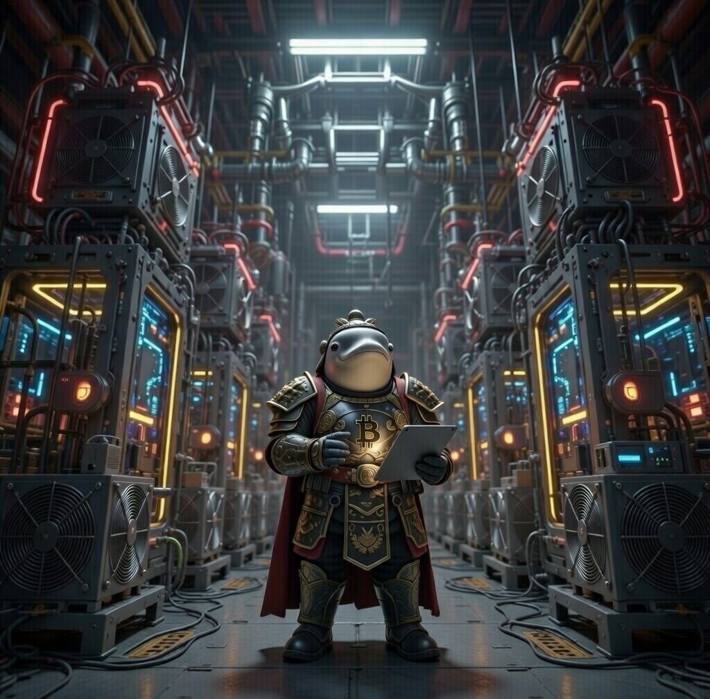 This Beluga #白鲸 keeps an eye on the mining equipment.

Makes sure everything runs smoothly for his investors.

This WhiteWhale is build different.