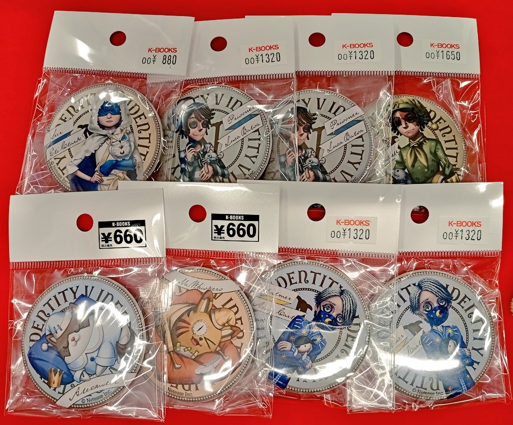 入荷情報】 第五人格 IdentityV ホテルコラボ 缶バッジ、アクリル