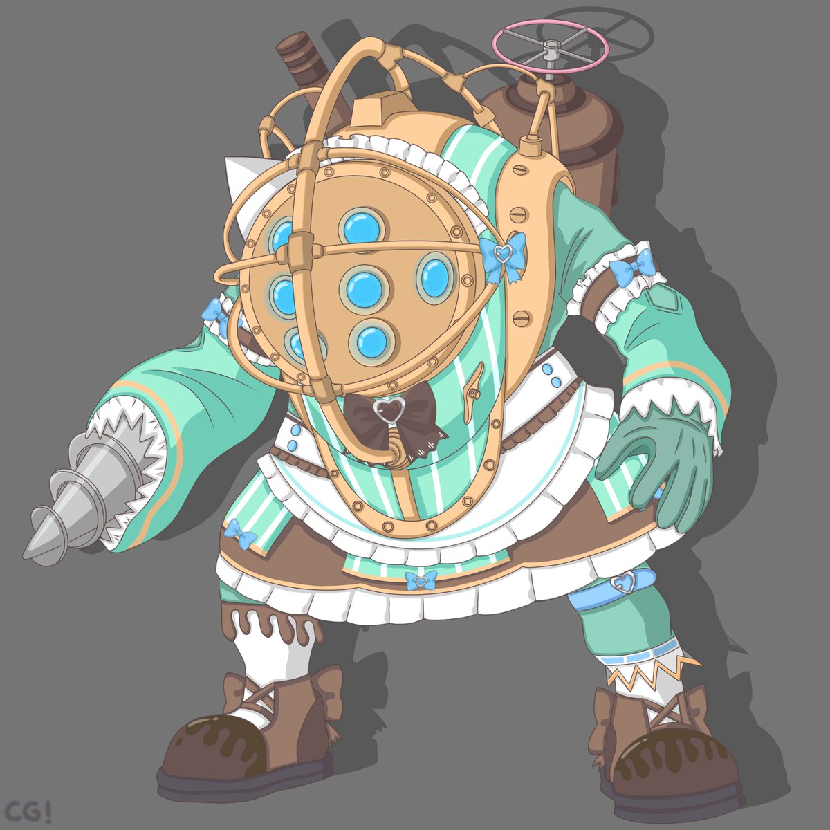 CipherGlyphs's tweet image. But what if Minto became Big Minky to protect the little sisters instead? 😏🫱  
#Fantography