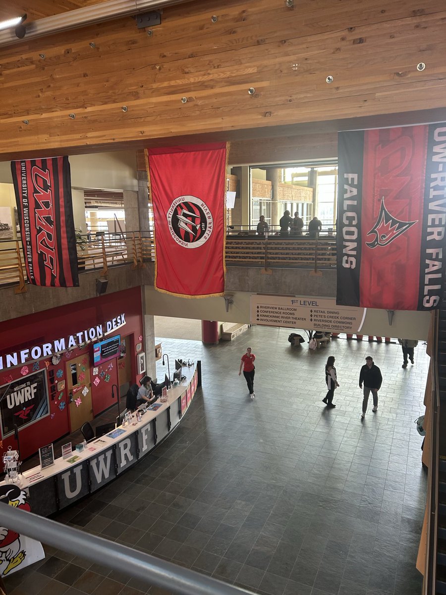 Worked a career fair at UW-River Falls today.

Met one of the players from the D3 National Championship 🏈 team.

Told the player I’d seen UWRF play in the first <a href="/isthmusbowl/">Culver's Isthmus Bowl</a> put on by <a href="/bowldirector/">Mike Shaw</a>.

From watching interviews and the way he carries himself, I told the player that