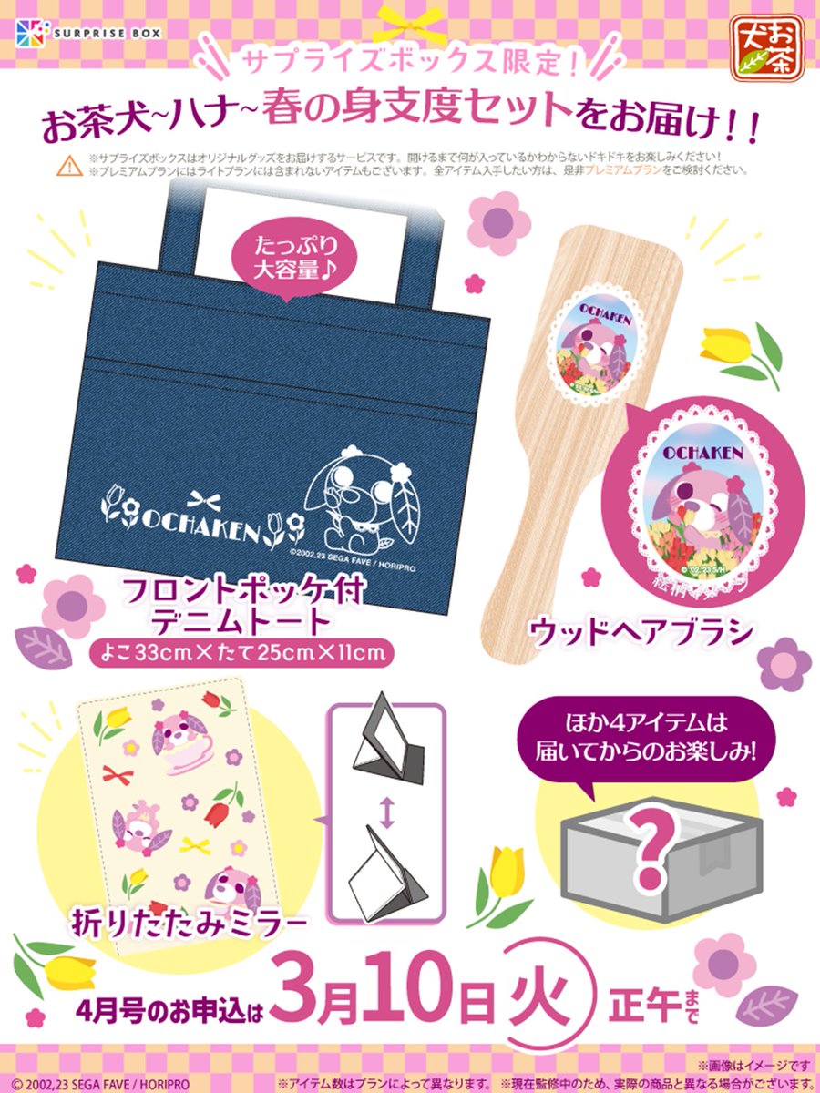 限定アイテムを 定期便でお届けする サプライズボックス🎁 お茶犬 4月