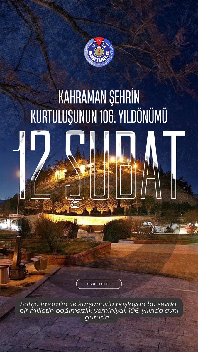 ksutimes_'s tweet photo. Kahraman şehrimizin kurtuluş günü kutlu olsun. 
#kahramanmaraş
#kurtuluş https://t.co/yfhwakeRCk