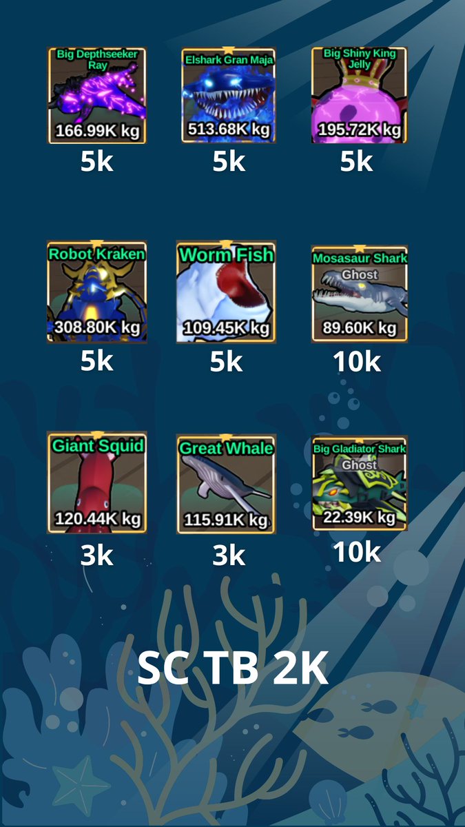 Ready guyss stok terbatas!!

#fishit #roblox #zonauang