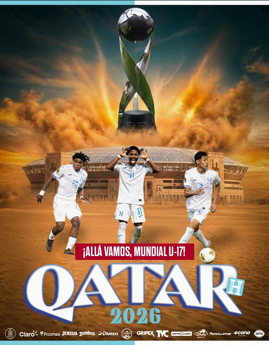 FFH_Honduras's tweet photo. ✨ BUENOS DÍAS, HONDURAS 🇭🇳⚽️
🇶🇦 Qatar, allá vamos ✈️.
Por 7ª vez, Honduras dice presente en un Mundial U-17. de @fifaworldcup_es.
Una nueva generación, el mismo orgullo catracho. 💙🤍
¡Felicidades, guerreros! El sueño continúa. 🌟
#VamosHonduras #HU17 #RumboAQatar https://t.co/SsQ3PzASWv