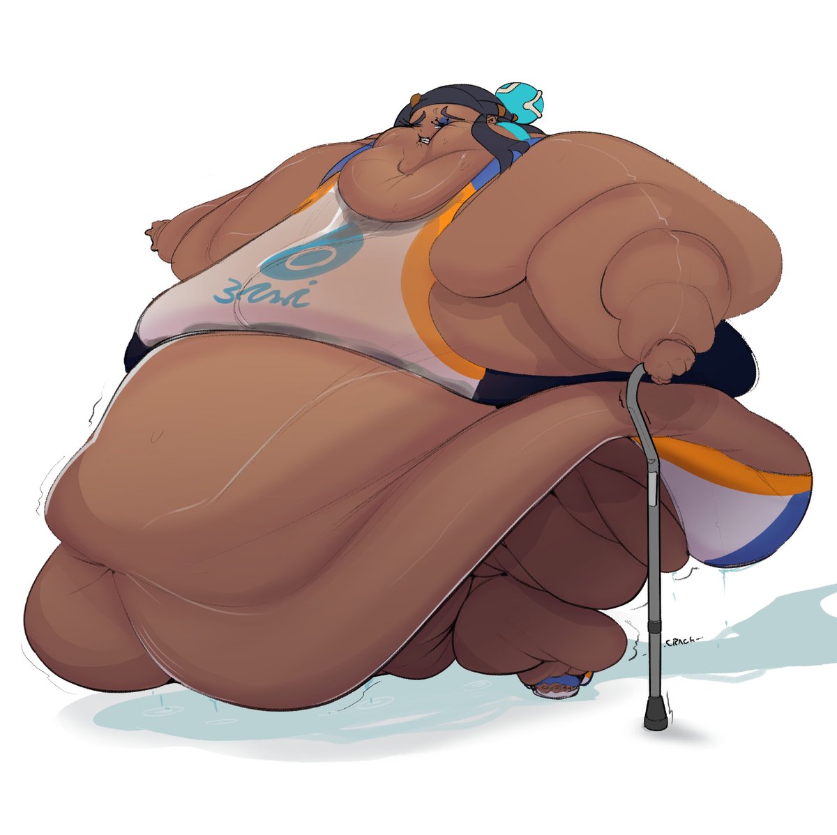 Bao_Bununy's tweet photo. the shoots theme may be Wailord but this level of commitment might be pushing it. Really on that limited mobility kick atm so had to draw best gal. https://t.co/KZuIT8Hy07