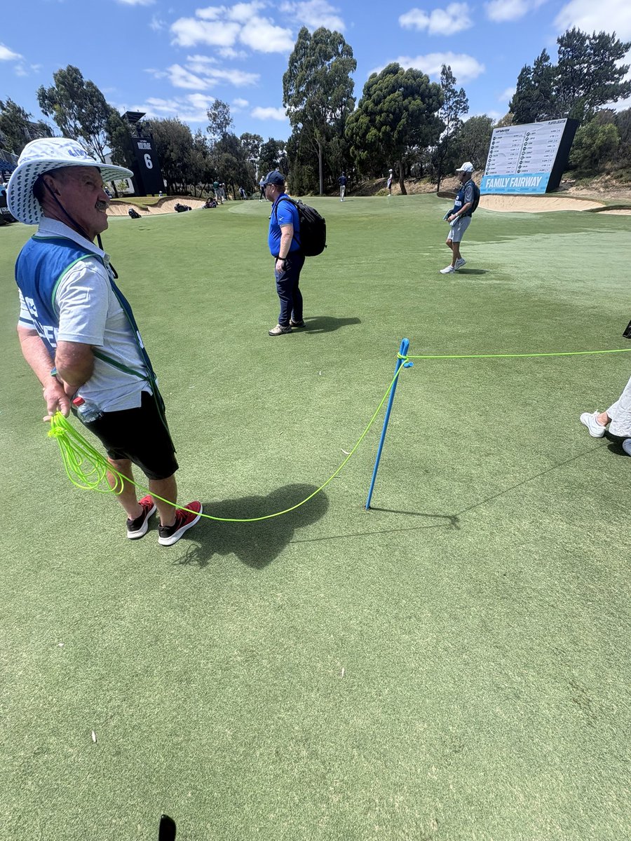 MaxWeir10's tweet photo. Maybe one of the more unnoticed celebrities at @livgolf_league Adelaide today was @McIlroyRory personal Security. Wonder if he’s been given the sack. #LIVGolfAdelaide https://t.co/BUD2PBK7Rl