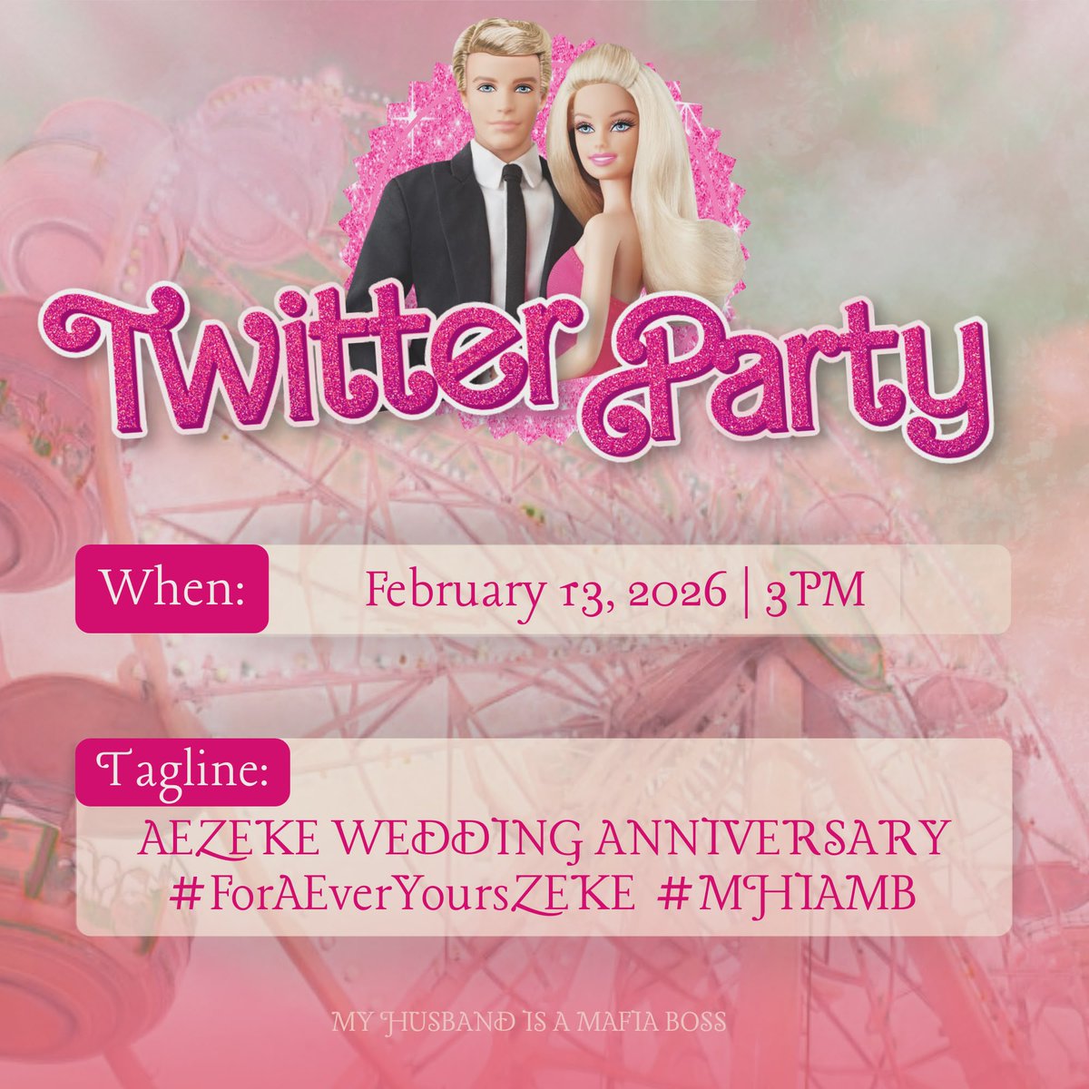 mhiambofficial's tweet photo. 𝙏𝙍𝙀𝙉𝘿𝙄𝙉𝙂 𝙋𝘼𝙍𝙏𝙔 𝙄𝙎 𝙊𝙉!

Let's have some fun and celebrate the wedding anniversary of Aemie and Zeke. It's time to open your X app and start tweeting, mafias!

Join us by using the hashtags and the tagline:
AEZEKE WEDDING ANNIVERSARY 

++ https://t.co/nivo9rxN55