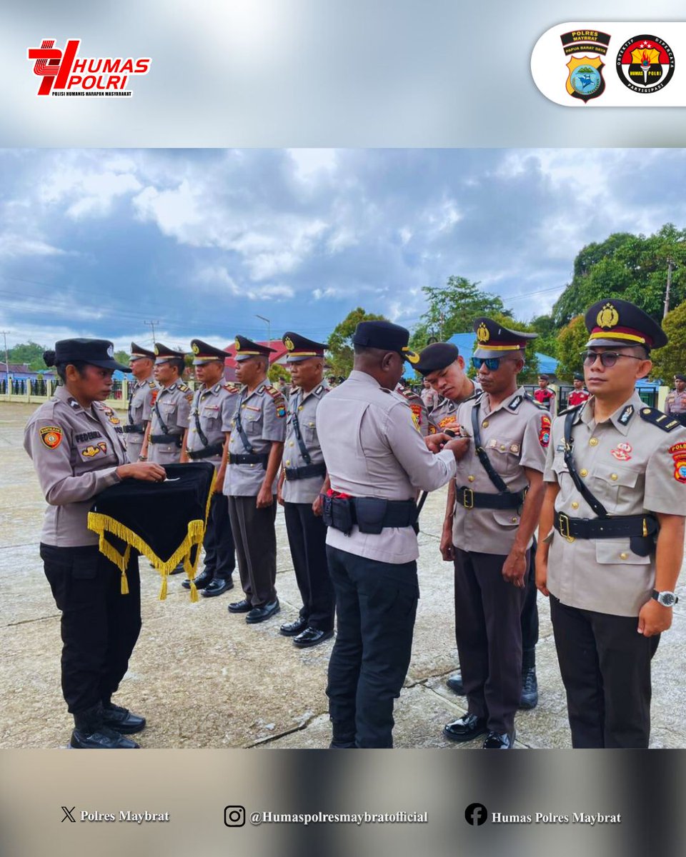 MaybratPolres's tweet photo. Polres Maybrat melaksanakan Upacara Serah Terima Jabatan (Sertijab) dan Pelantikan sejumlah Pejabat Utama serta Kapolsek Ayamaru pada Kamis, 12 Februari 2026, pukul 09.30 WIT, bertempat di Lapangan Apel Polres Maybrat. https://t.co/Wa1es4BzIk