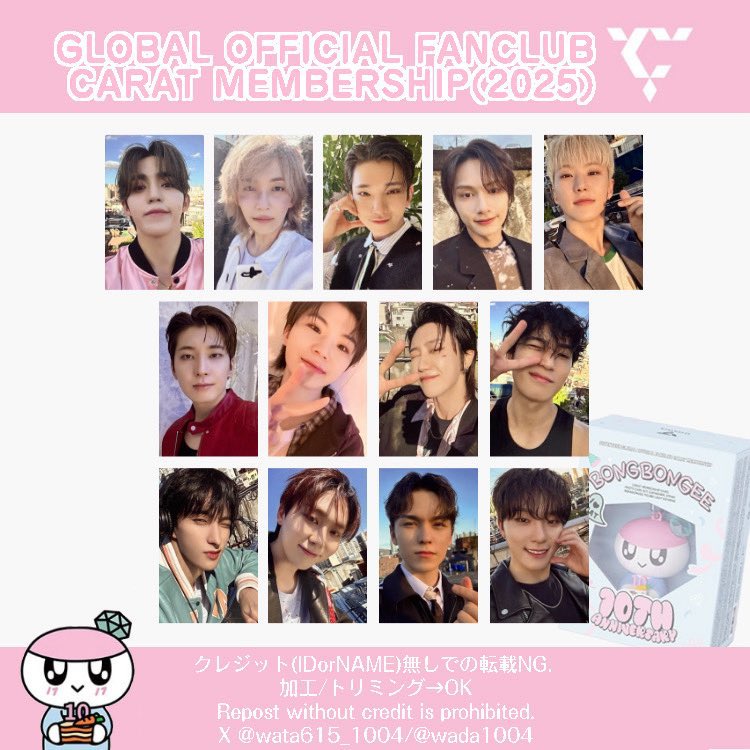 SEVENTEEN CARAT MEMBERSHIP KIT Photocard セブチ メンシプ キット